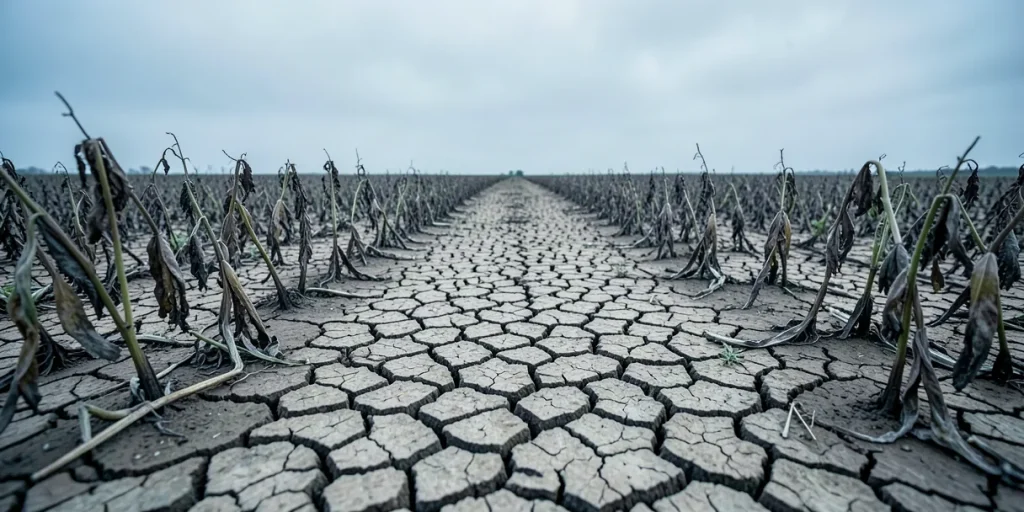 Illustration for the article “Climate Change: New Data on Its Impact on Agriculture”