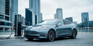 Иллюстрация к статье «Новая модель электромобиля от Tesla с автопилотом поступила в продажу в России»