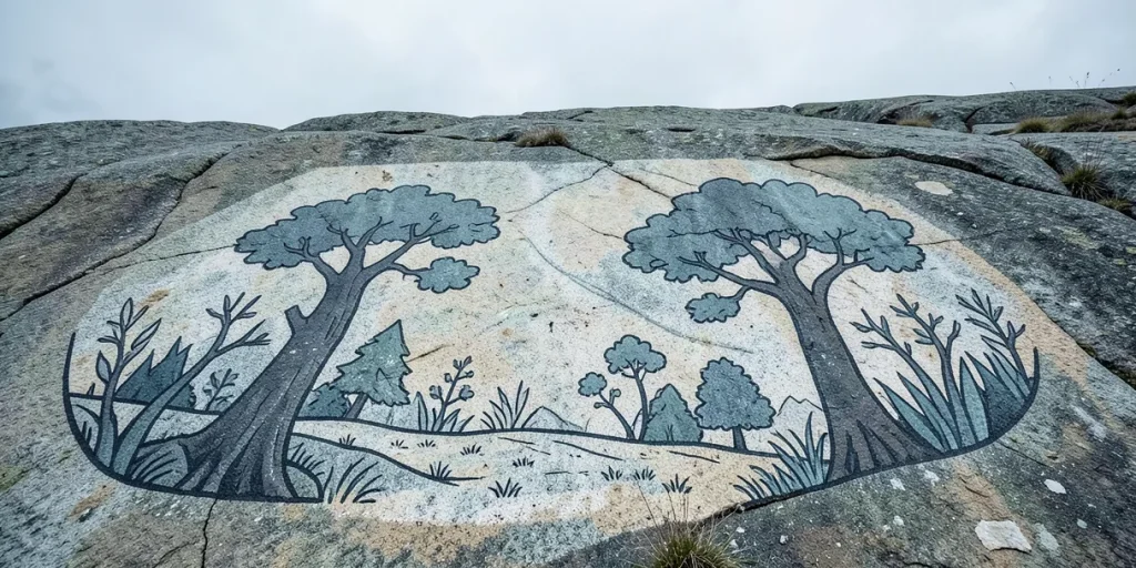 Illustration for the article “Scientists Discover That Human Blood Protects Rock Art from Destruction”