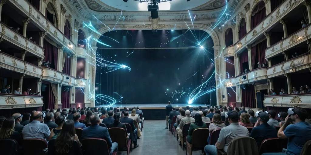Illustration for the article “How Theaters Are Using VR to Fully Immerse Audiences”
