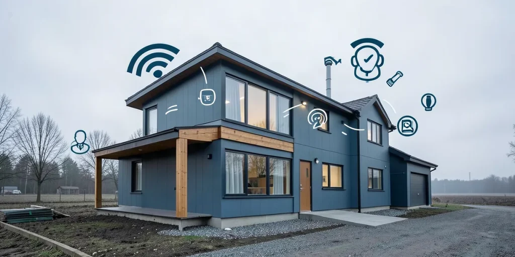 Illustration for the article “Smart Home Technologies: How They Make Life Easier”