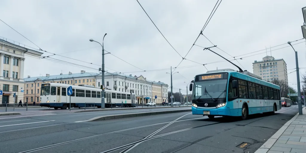 Illustration for the article “History of Public Transport in Major Russian Cities”