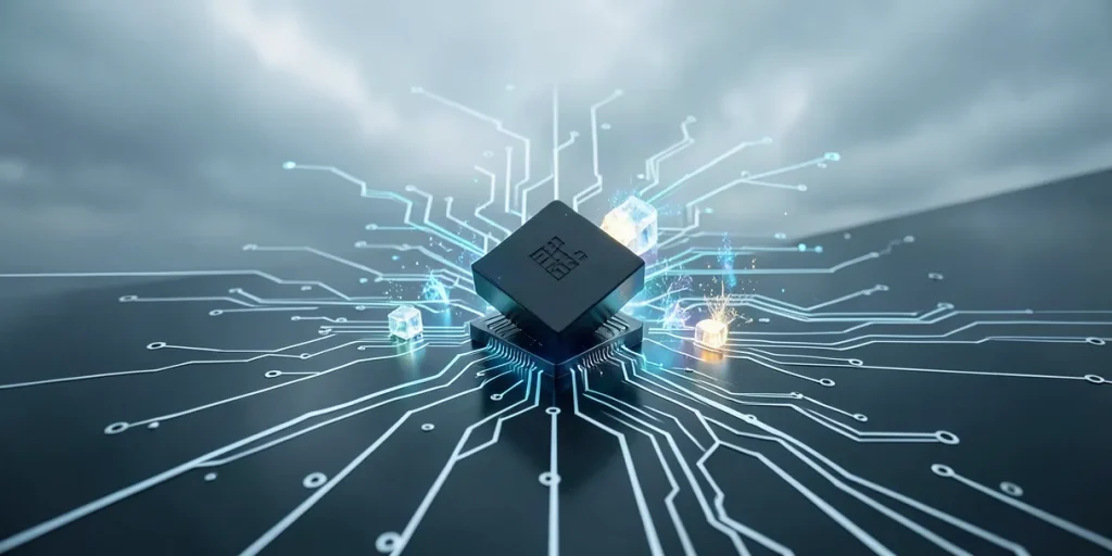 Illustration for the article “How Quantum Computers Work and the Problems They Solve”