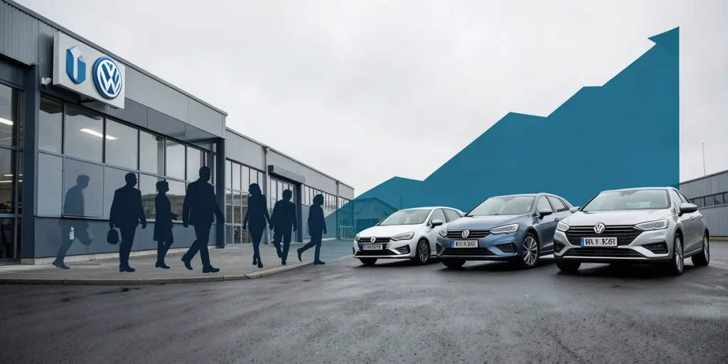 Иллюстрация к статье «Volkswagen сократит 50 тыс. рабочих мест и половину моделей»