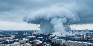 Иллюстрация к статье ««Роскосмос» показал спутниковый снимок циклона над Москвой»