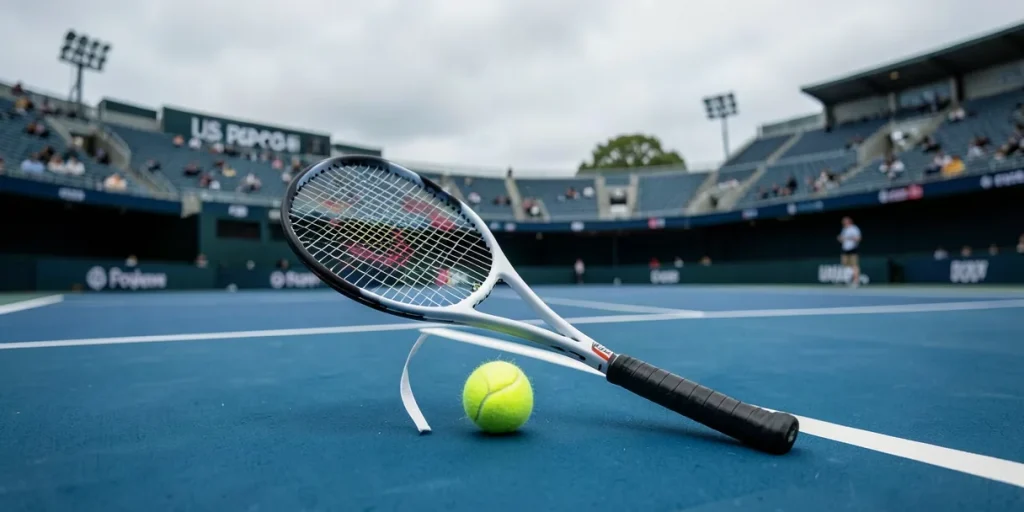 Иллюстрация к статье «Елена Рыбакина впервые в ¼ финала US Open, обыграв Осака»
